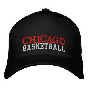 Bordada Gorra de baloncesto negro CHICAGO