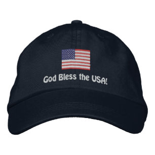 Bordada Gorra de bandera estadounidense personalizado