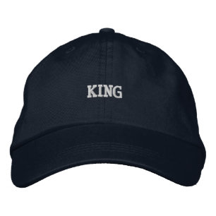 Bordada Gorra de béisbol ajustable de color navy con texto