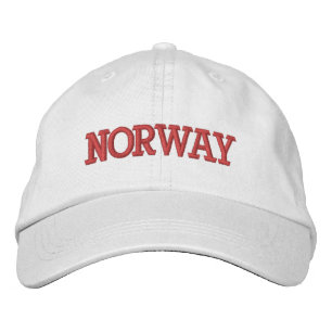 Bordada Gorra de béisbol ajustable de Noruega