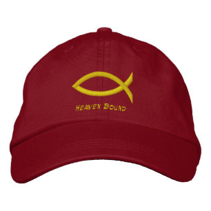 Bordada Gorra de Béisbol Blindado de Pescado Cristiano