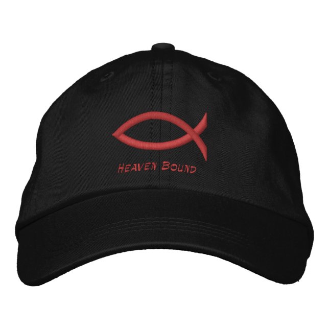Bordada Gorra de Béisbol Blindado de Pescado Cristiano (Anverso)