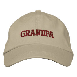 Bordada Gorra de béisbol bordado de abuelo de color beige 
