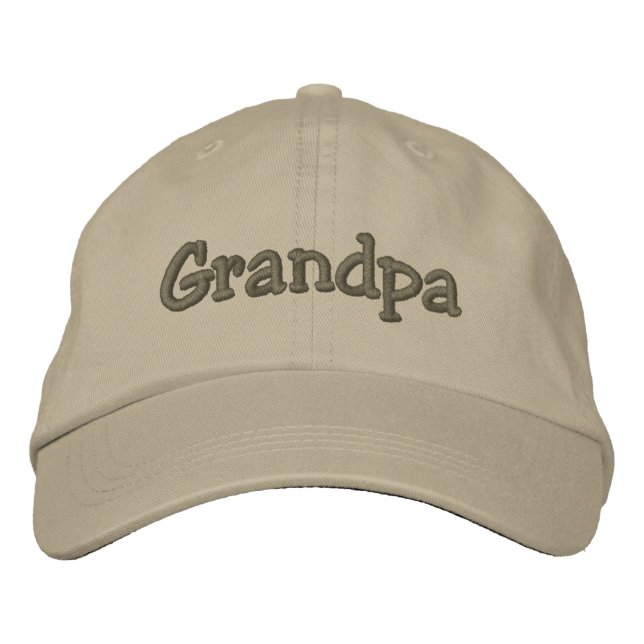 Bordada Gorra de béisbol bordado del abuelo Mocha / Gorra (Anverso)