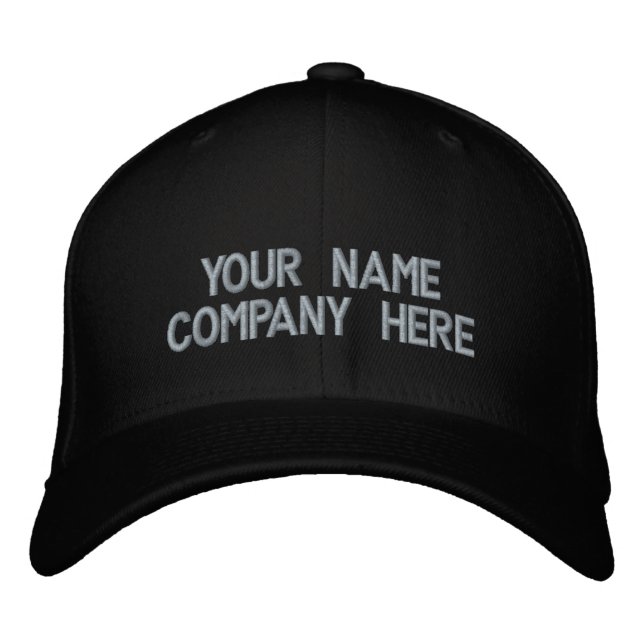 Bordada Gorra de béisbol con barrido de texto para Persona (Anverso)