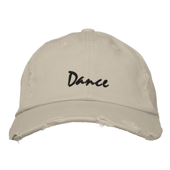 Bordada Gorra de béisbol Dance Dark Text (Anverso)