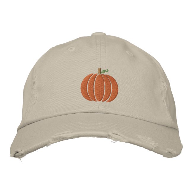 Bordada Gorra de béisbol de calabaza (Anverso)