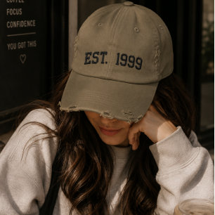 Bordada Gorra de béisbol de cumpleaños vintage EST. 1999