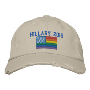 Bordada Gorra de béisbol Hillary 2015 - Diseño de bandera
