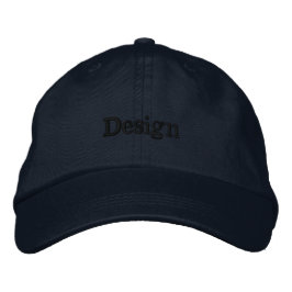 Bordada Gorra de béisbol negra con la palabra "Design"