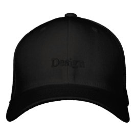 Bordada Gorra de béisbol negra con la palabra "Design"
