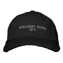 Gorra de béisbol negra recta del outta SFV