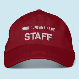 Bordada Gorra de béisbol para personal Gorra de empleado c