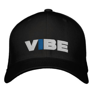 Bordada gorra de béisbol VIBE (negra)