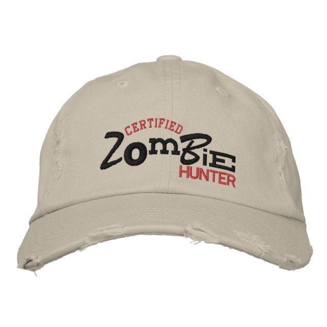 Bordada Gorra de Bordado certificado ZOMBIE Hunter Hallowe (Anverso)