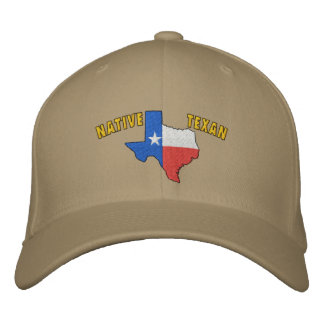 Bordada Gorra de bordado texano nativo
