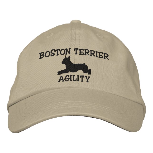 Bordada Gorra de Boston Terrier Agility Embroidered (Anverso)