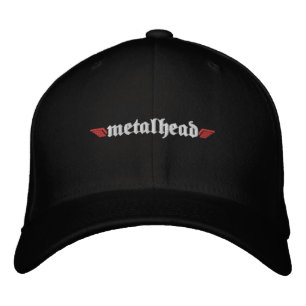 Bordada Gorra de cabeza metalizado con cráneo en la espald