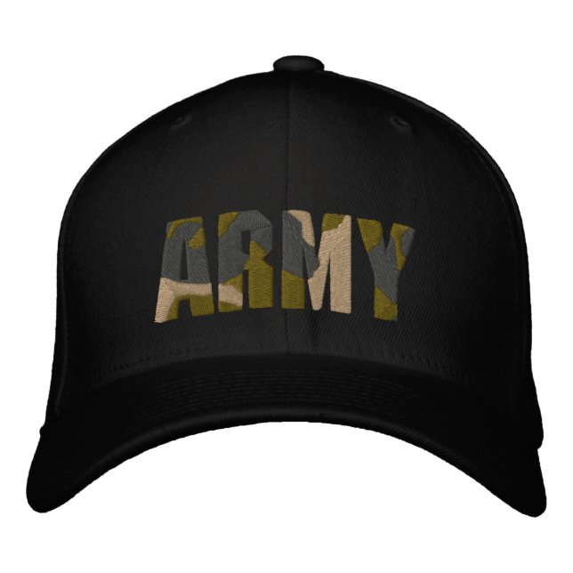 Bordada GORRA de cámara ARMY (Anverso)