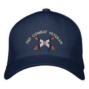 Bordada Gorra de cañón cruzado de la artillería de veteran