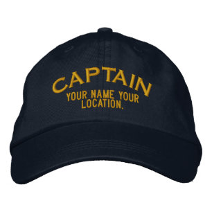 Bordada Gorra de Capitán del Mar Personalizado