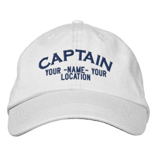 Bordada Gorra de Capitán del Mar Personalizado
