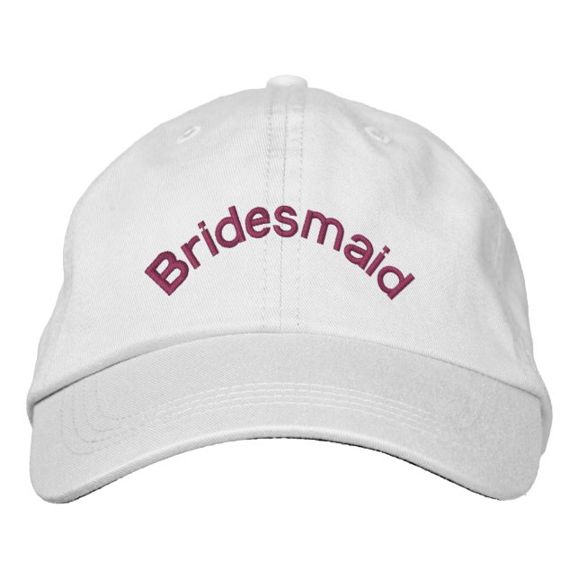 Bordada Gorra de dama de honor con bordado rosa (Anverso)