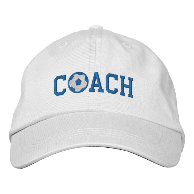 Bordada Gorra de Entrenador de Fútbol (Anverso)