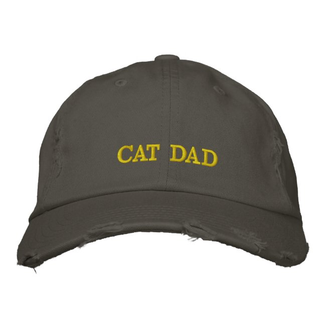 Bordada Gorra de estilo simple para papá de gato, regalo d (Anverso)