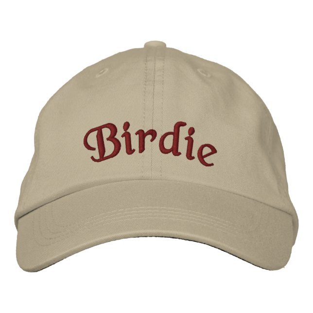 Bordada Gorra de golf personalizado - Birdie Embroidered p (Anverso)