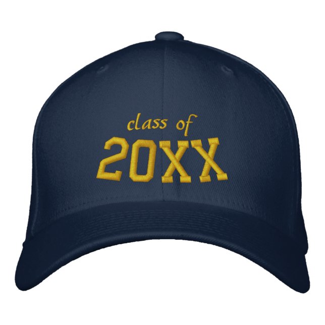 Bordada Gorra de graduación con embargo de Personalizado d (Anverso)