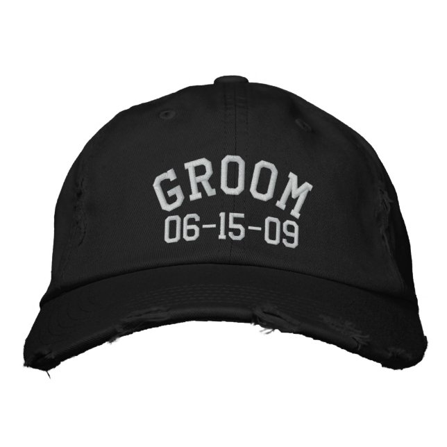 Bordada Gorra de Groom Embroidered personalizado (Anverso)