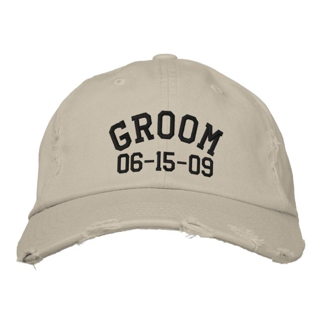 Bordada Gorra de Groom Embroidered personalizado (Anverso)