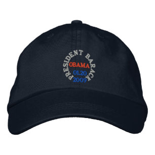 BORDADA GORRA DE INAUGURACIÓN DEL PRESIDENTE BARACK OBAMA
