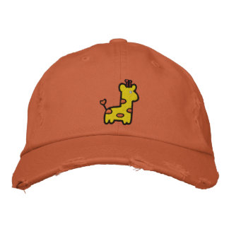 Bordada Gorra de jirafa bebé linda