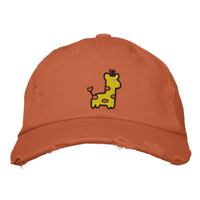 Bordada Gorra de jirafa bebé linda (Anverso)