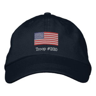 Bordada Gorra de la bandera estadounidense con número de t