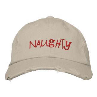 Bordada Gorra de la lista traviesa de Santa