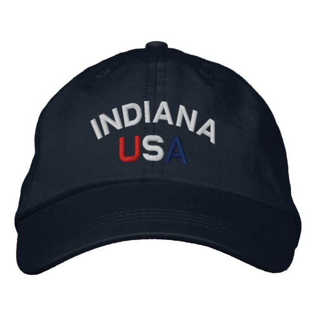 Bordada Gorra de la Marina Borrada de Indiana USA (Anverso)