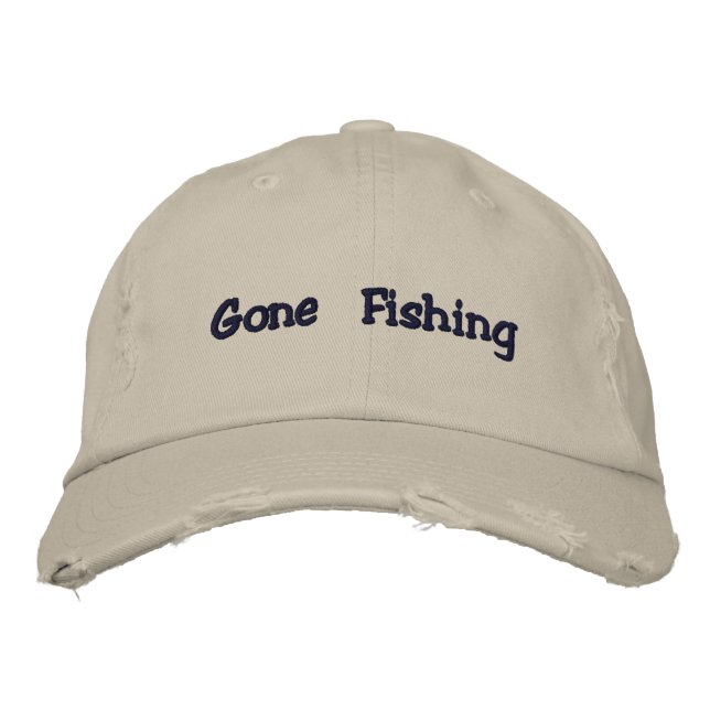 Bordada Gorra de la pesca ininterrumpida (Anverso)