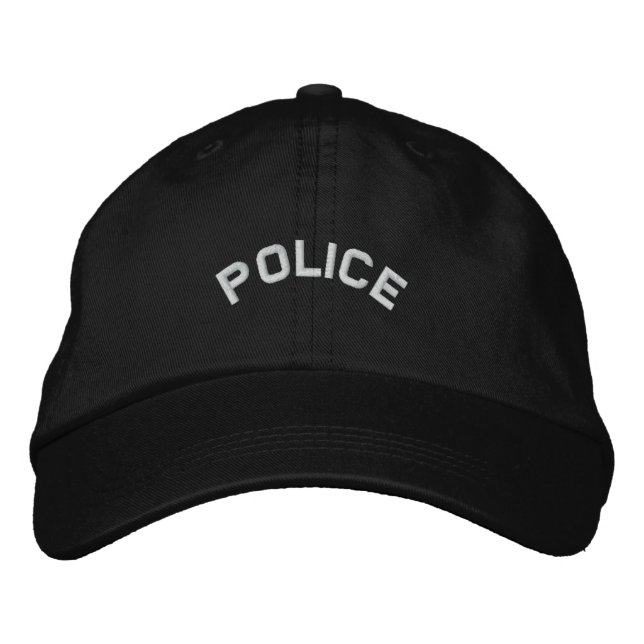 Bordada GORRA de la POLICÍA BORRADA (Anverso)