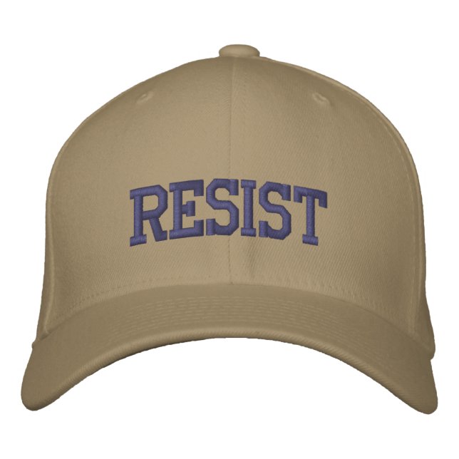 Bordada Gorra de lana Flexfit básica con bordado Resist (Anverso)