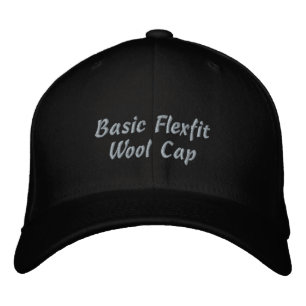 Bordada Gorra de lana Flexfit básica con texto personaliza