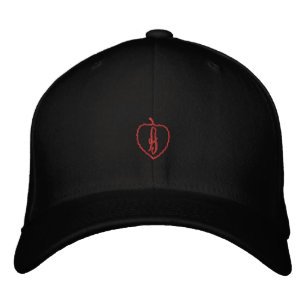 Bordada Gorra de lana Flexfit negra con inicial A grande o