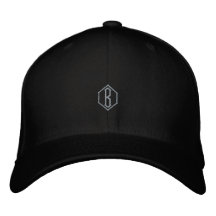 Gorra de lana Flexfit negra inicial B talla grande