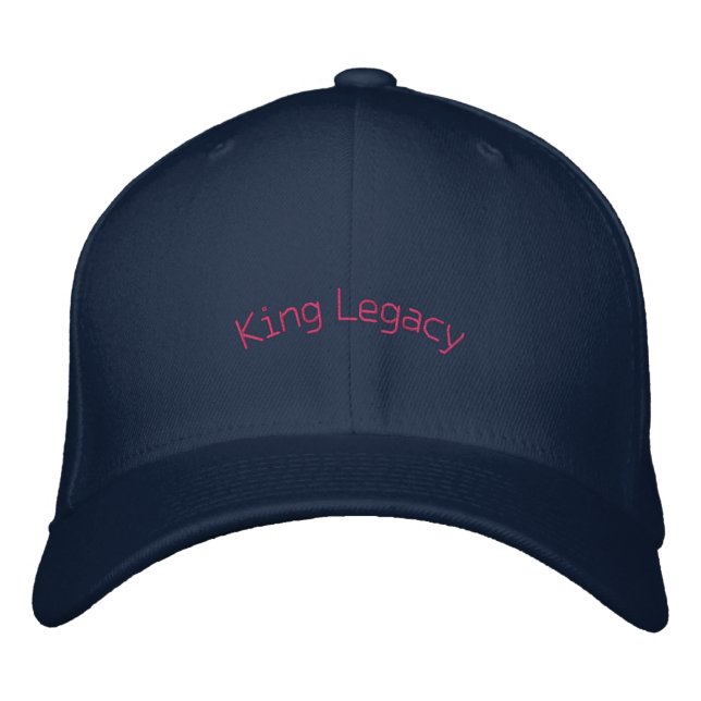 Bordada Gorra de lana premium Navy King Legacy Flexfit par (Anverso)