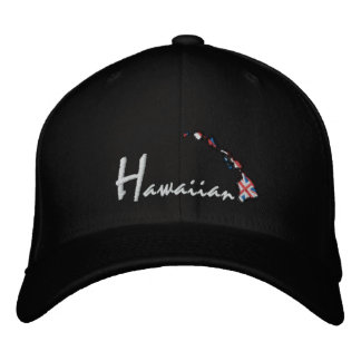Bordada Gorra de las Islas Hawái - Negro