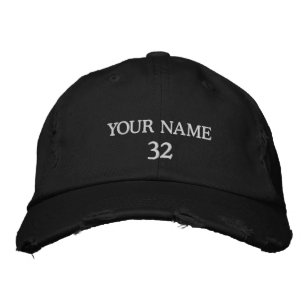 Bordada Gorra de números o letras, gorra de número de pers