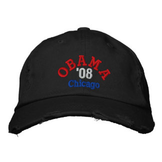 Bordada Gorra de Obama 2008 en Chicago