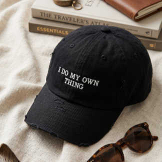 Bordada Gorra de papá negra con estilo desgastado